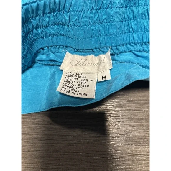 Women's 100%‎ Silk Shorts lot Of 3 J Jarold? Wide Leg Black, Pink, Teal,  M - Picture 12 of 12